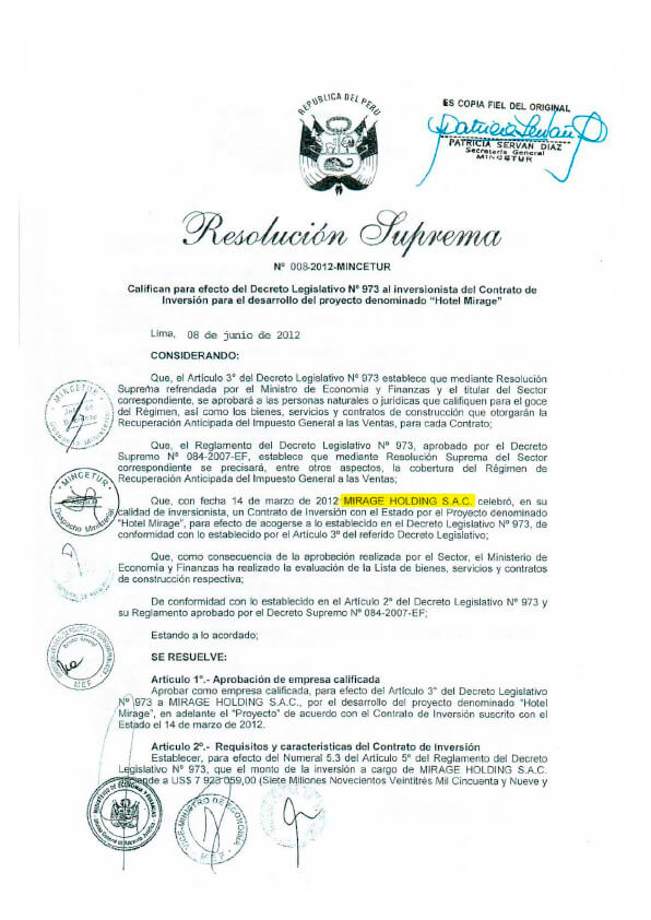 Previo MINCEUR - Certificacion 5 Estrelllas